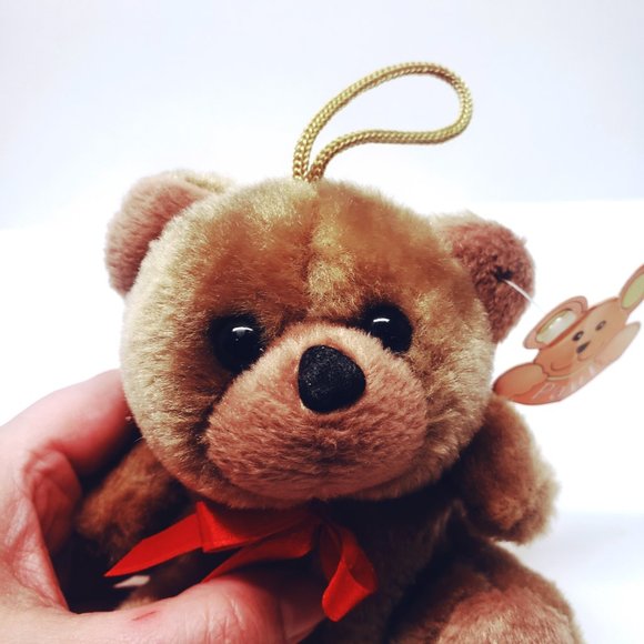 Paul Imports Teddy Bear Tan Plush German Ribbon Hanger Stuffed Animal 4.5" - Picture 9 of 9